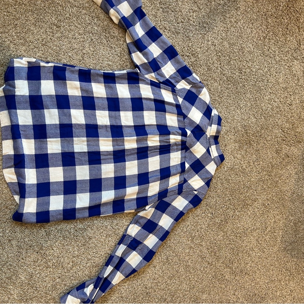 RAILS Hunter Cobalt and White Buffalo Check Button Down Long Sleeve. Soft!! Med - Picture 7 of 15